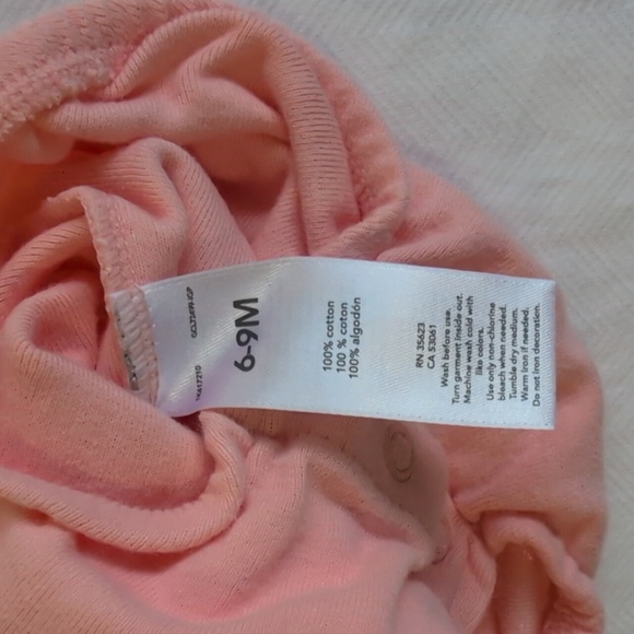 child of mine peach floral cotton bodysuit dress 6-9 months baby girl - Picture 8 of 8